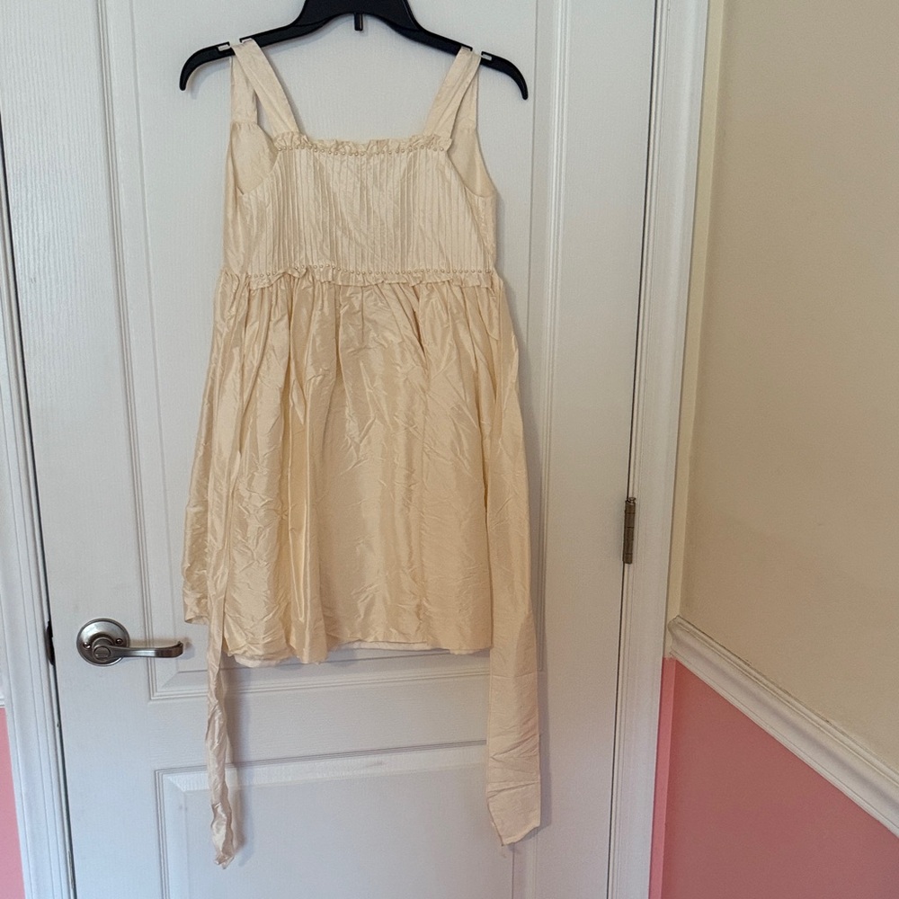 Kids Cream Sleeveless Formal Dress